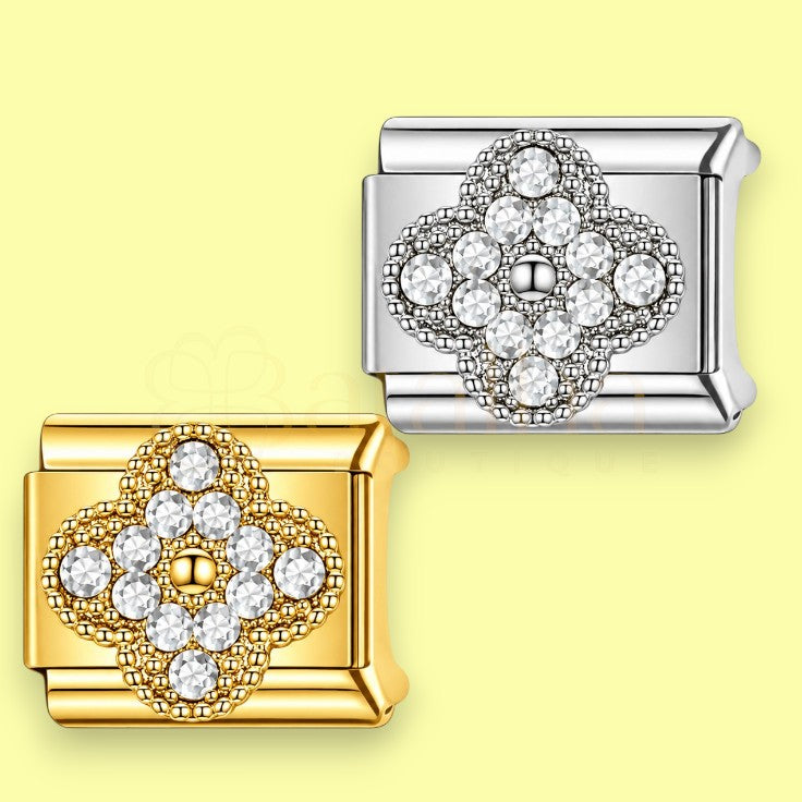 Clover Crystal Charm