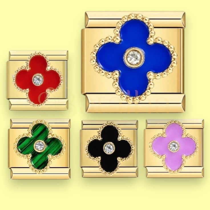 Clover Diamond Gold Charms
