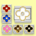 Clover Diamond Silver Charms