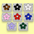 Flower Diamond Silver Charm