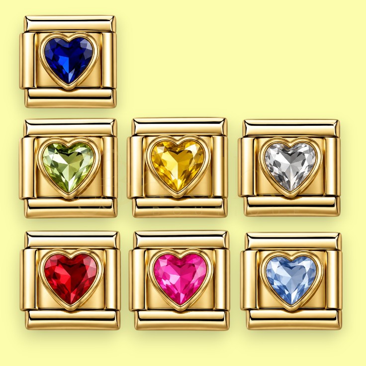 Heart Gemstone Charm