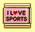 I Love Sports Charm