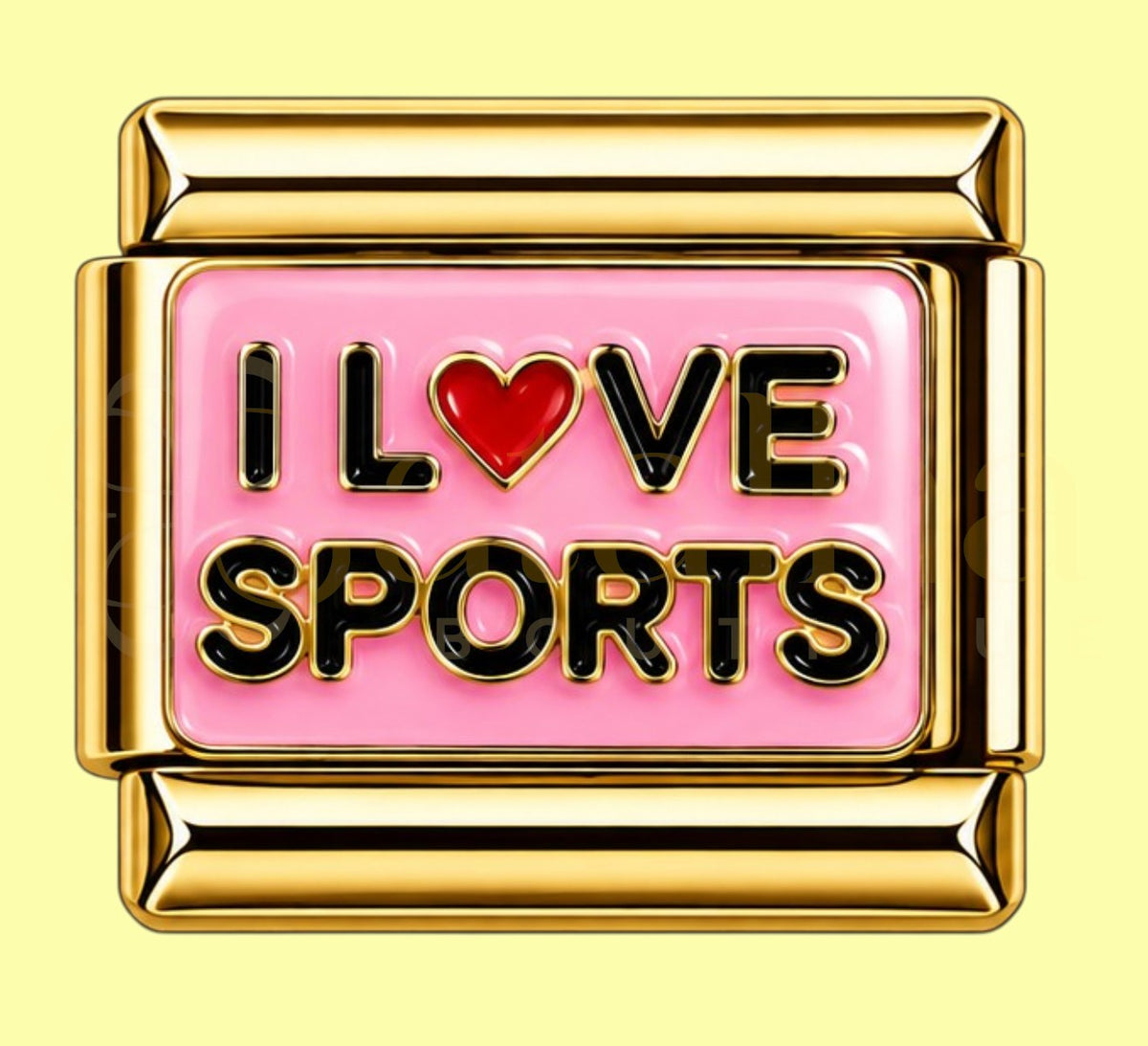 I Love Sports Charm