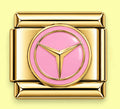 Mercedes Pink Logo Charm