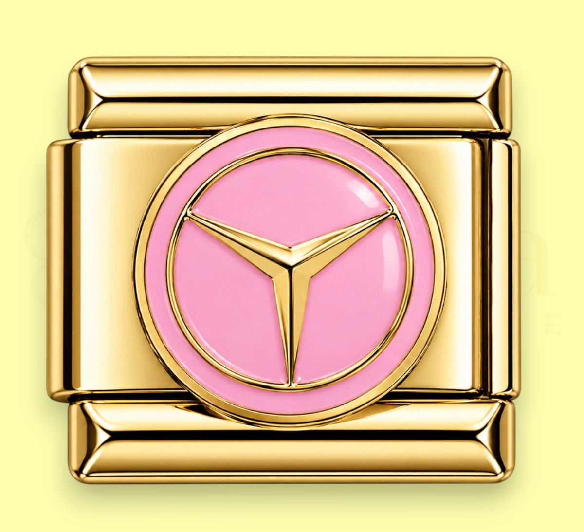 Mercedes Pink Logo Charm