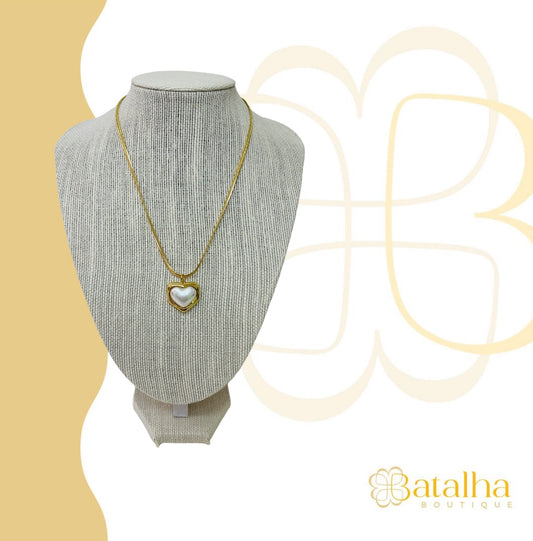 Athena Heart Pearl Necklace