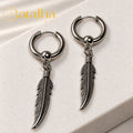 Feather Hoop Earring