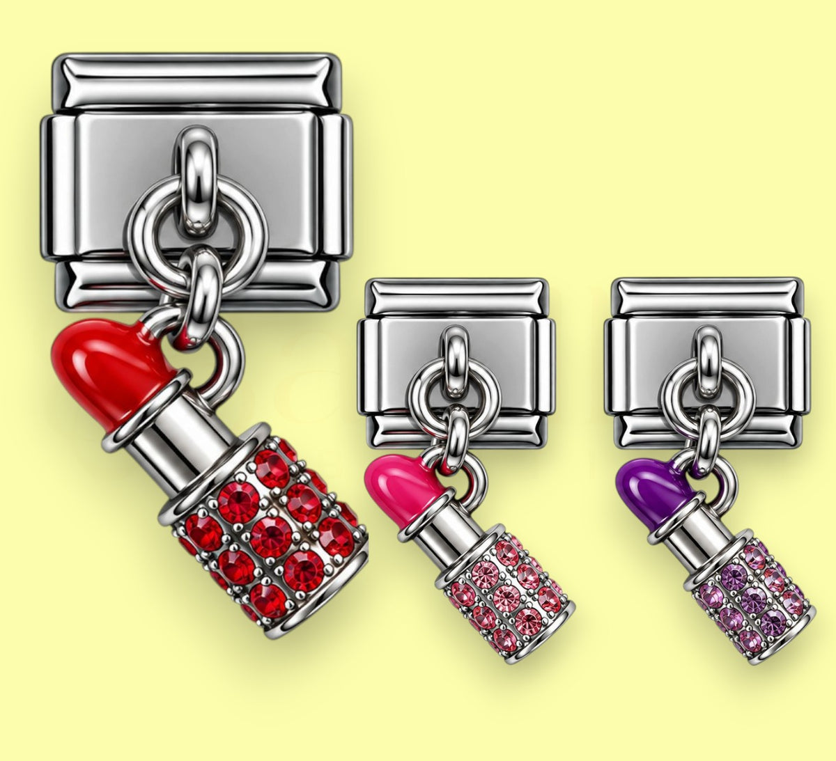 Glam Lipstick Charms