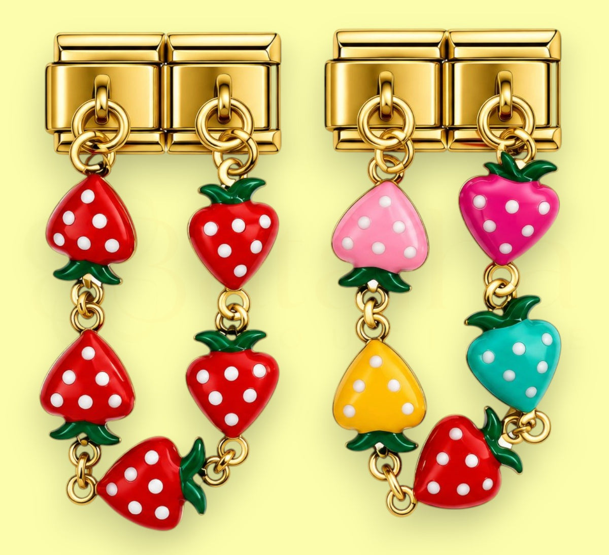 Strawberry Chain Charms