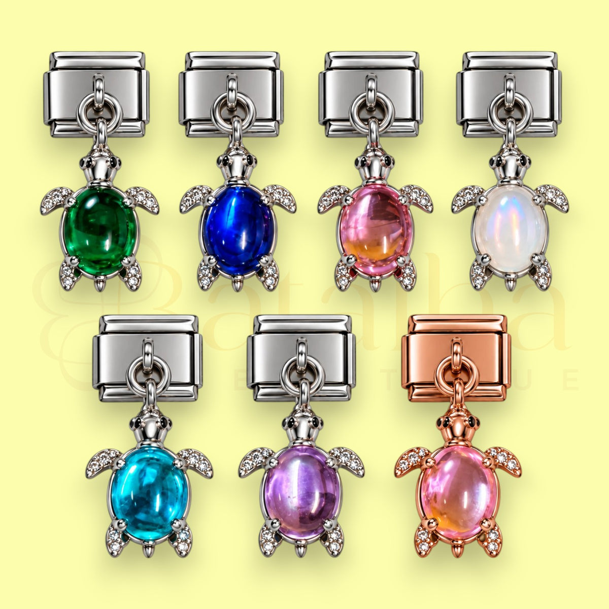 Crystal Turtle Charms