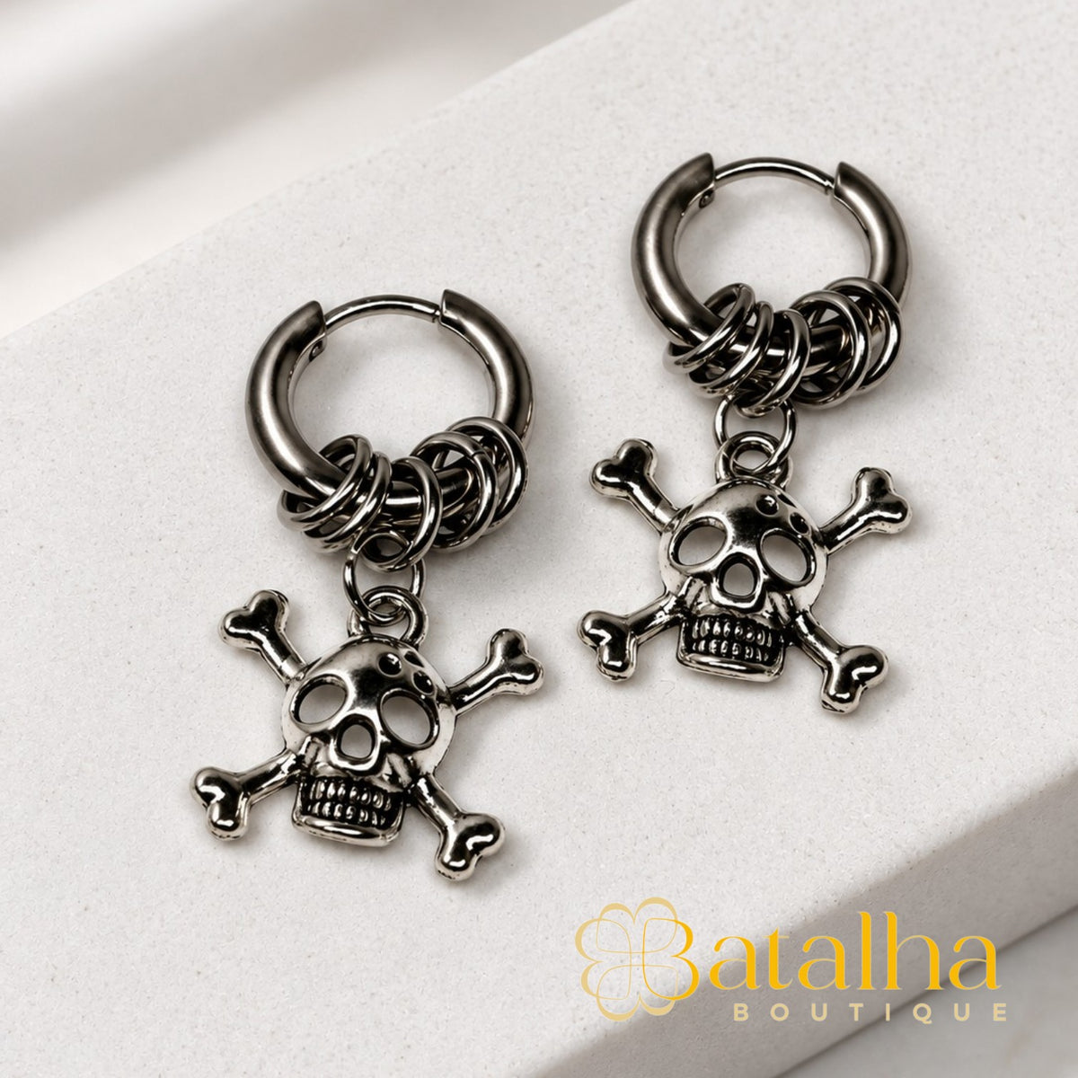 Skull Hoop Earrings